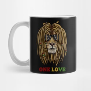 African Lion, Rasta Love, Jamaica, Reggae Mug